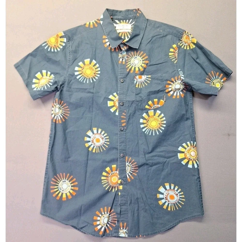 Billabong Tailored Fit Stretch Small Petite Aztec Sun Blue Beach Vacation Preppy